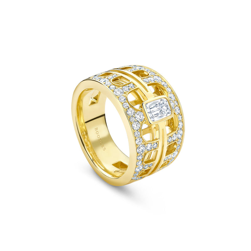 Boodles x The National Gallery Perspective Yellow Gold Ring | Boodles