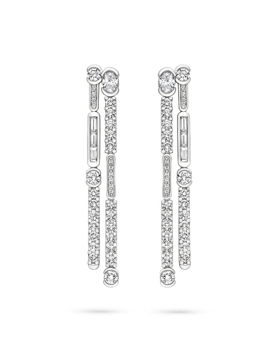 The Boodles National Gallery Collection - Play of Light Platinum Drop Earrings