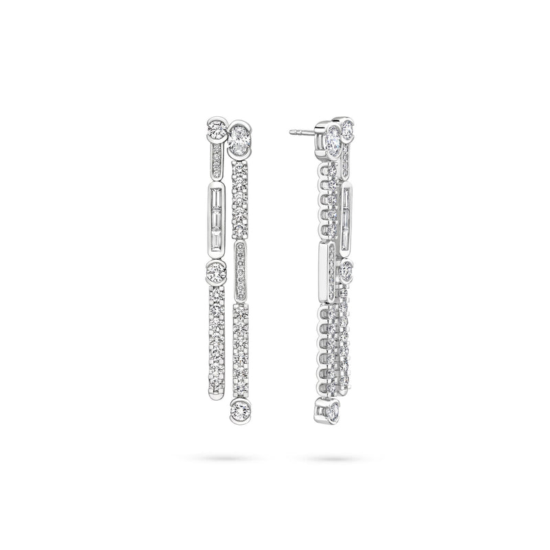 Play of Light Platinum Drop Earrings