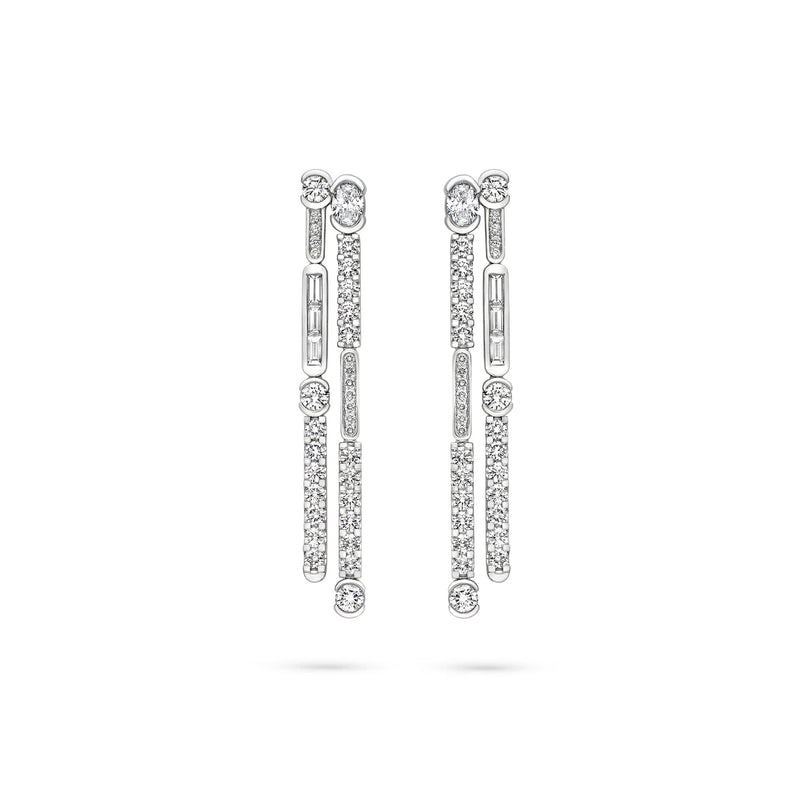 Play of Light Platinum Drop Earrings