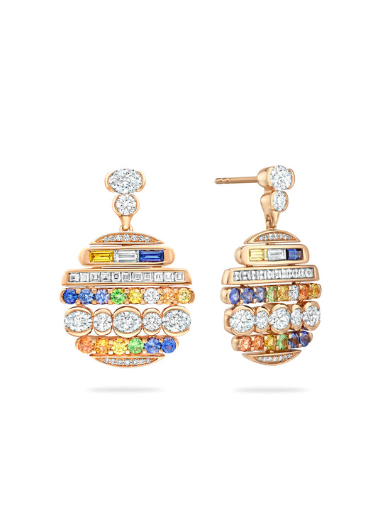 The National Gallery Play of Light Rose Gold Drop Earrings