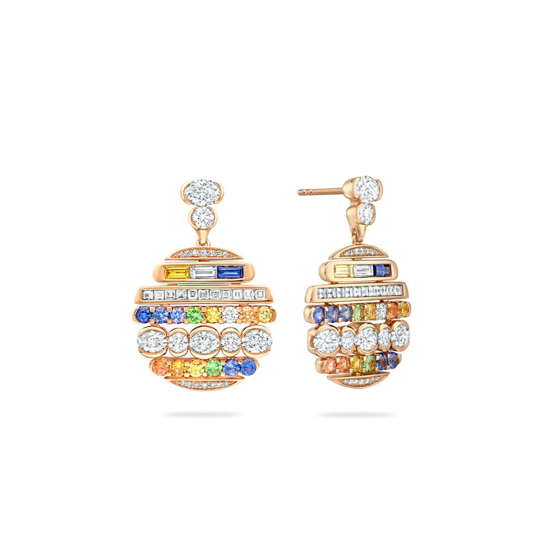 Play of Light Rose Gold Drop Earrings