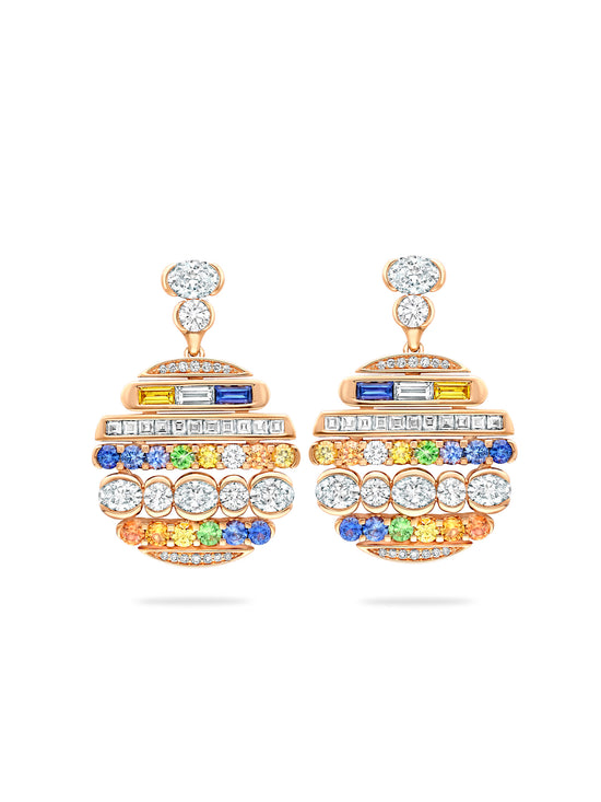 The National Gallery Play of Light Rose Gold Drop Earrings