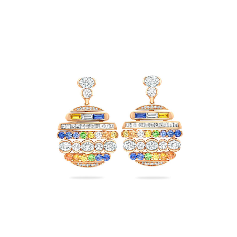 Play of Light Rose Gold Drop Earrings