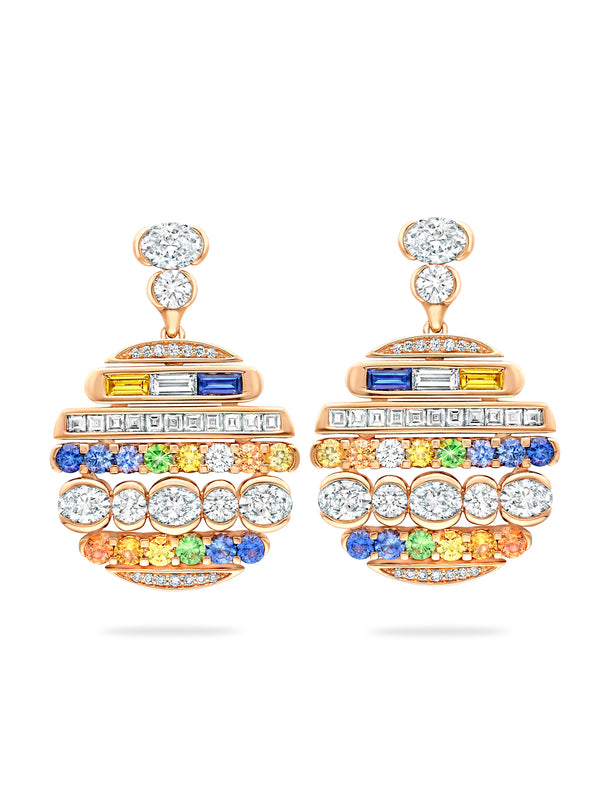 Boodles x The National Gallery Play of Light Rose Gold Earrings | Boodles