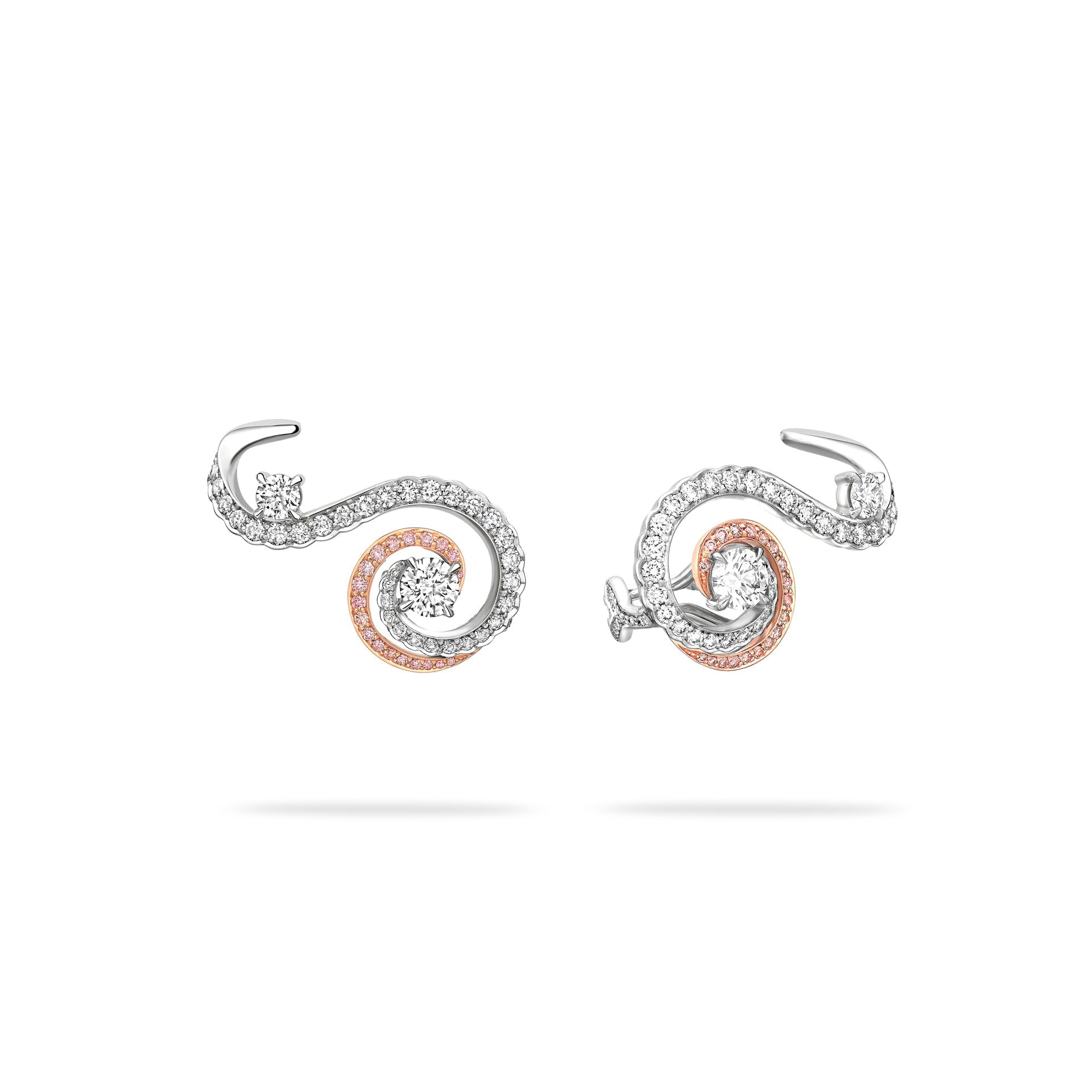 Monaco Pink and White Diamond Earrings | Boodles