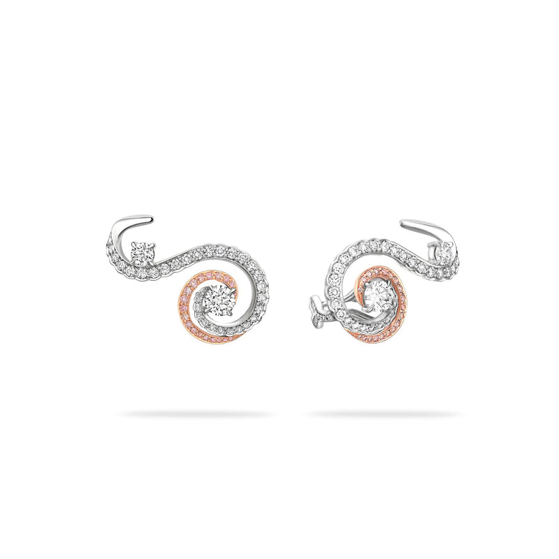 Monaco Pink and White Diamond Earrings | Boodles
