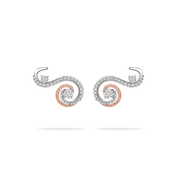 Monaco Pink and White Diamond Earrings