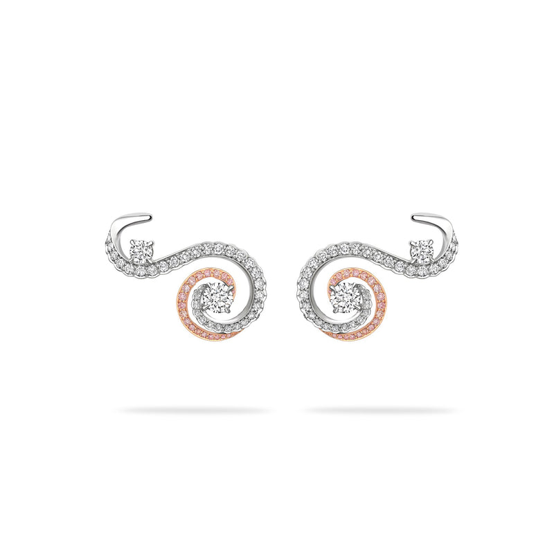 Monaco Pink and White Diamond Earrings | Boodles