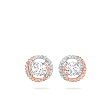 Monaco Pink and White Diamond Stud Earrings | Boodles