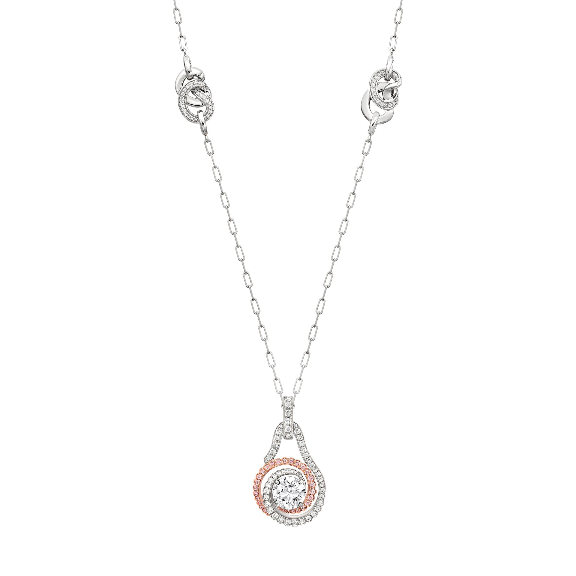Monaco Pink and White Diamond Pendant | Boodles