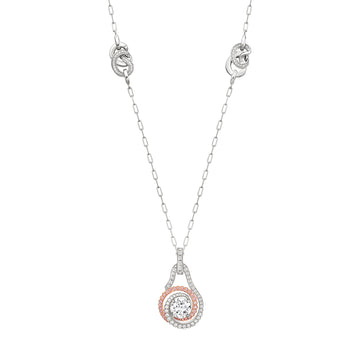 Monaco Pink and White Diamond Pendant