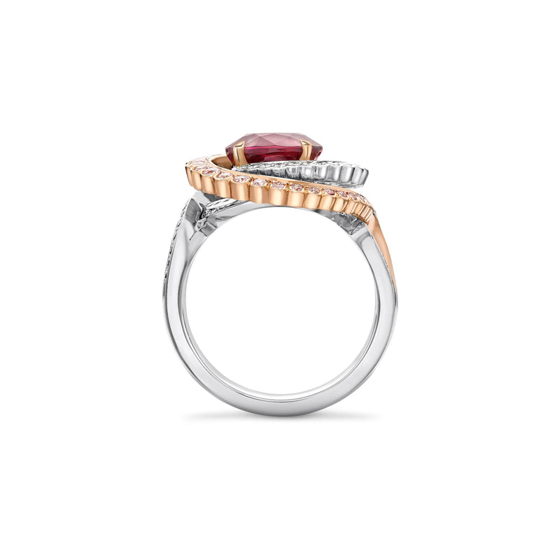 Monaco Oval Ruby and Pink Diamond Ring