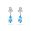 A Family Journey Geneva Aquamarine Platinum Earrings