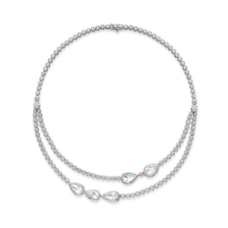 Classic Diamond Double Row Platinum Necklace | Boodles