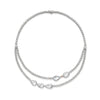 Classic Diamond Double Row Platinum Necklace