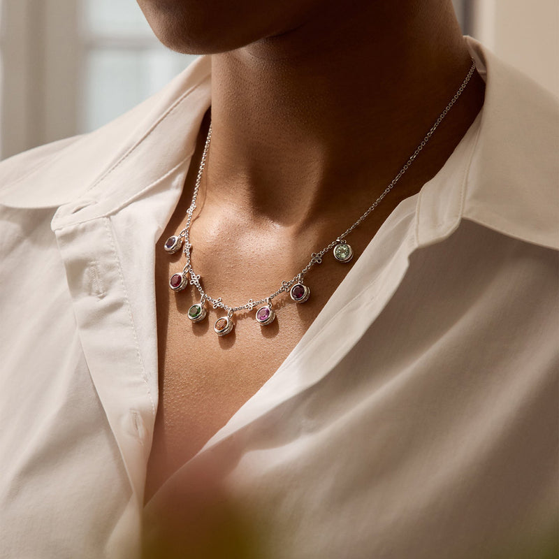 Beach Rainbow Platinum Necklace