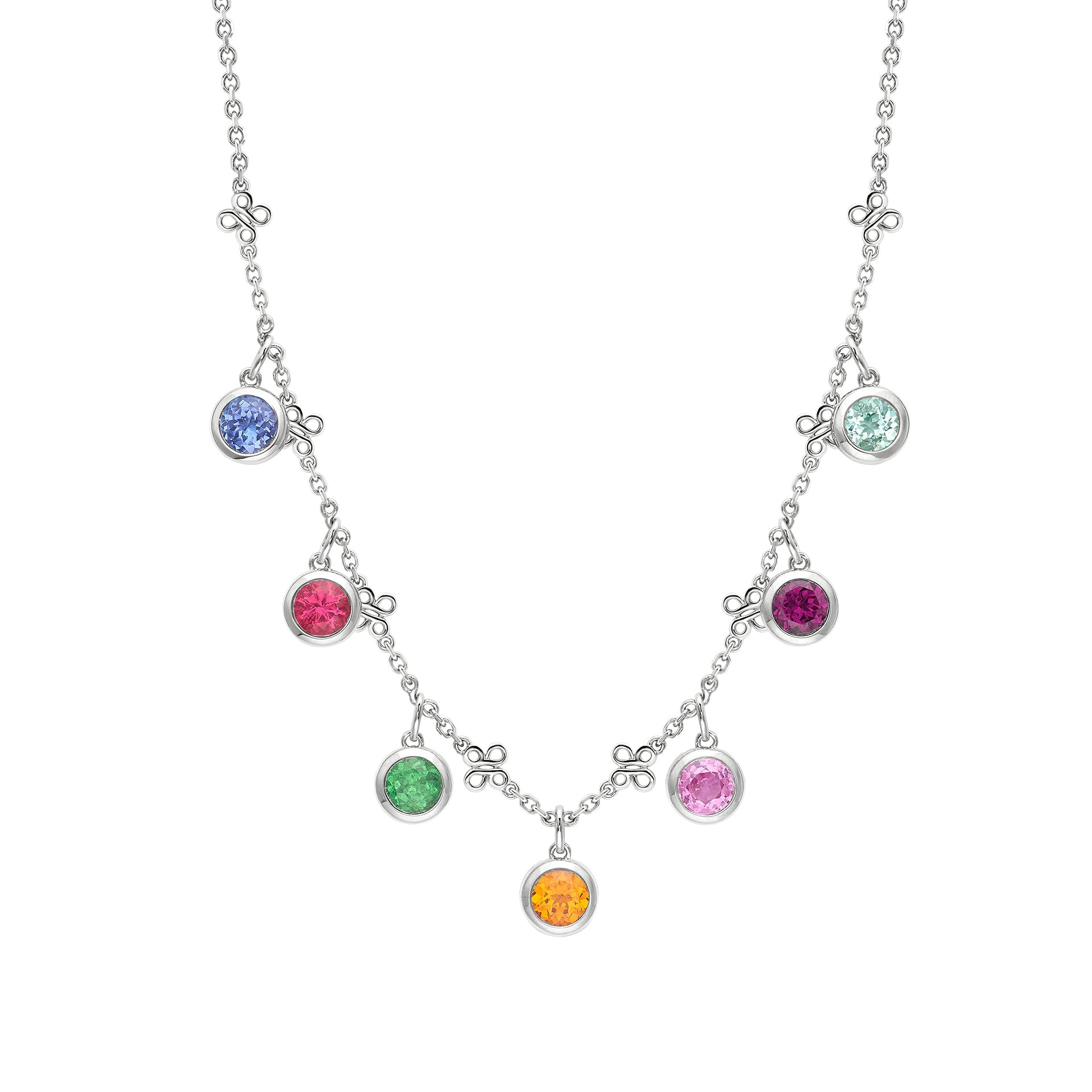 Beach Rainbow Platinum Necklace