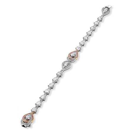 Palace Platinum Pear Diamond Bracelet