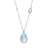 Motherhood Aquamarine and Moonstone Platinum Pendant