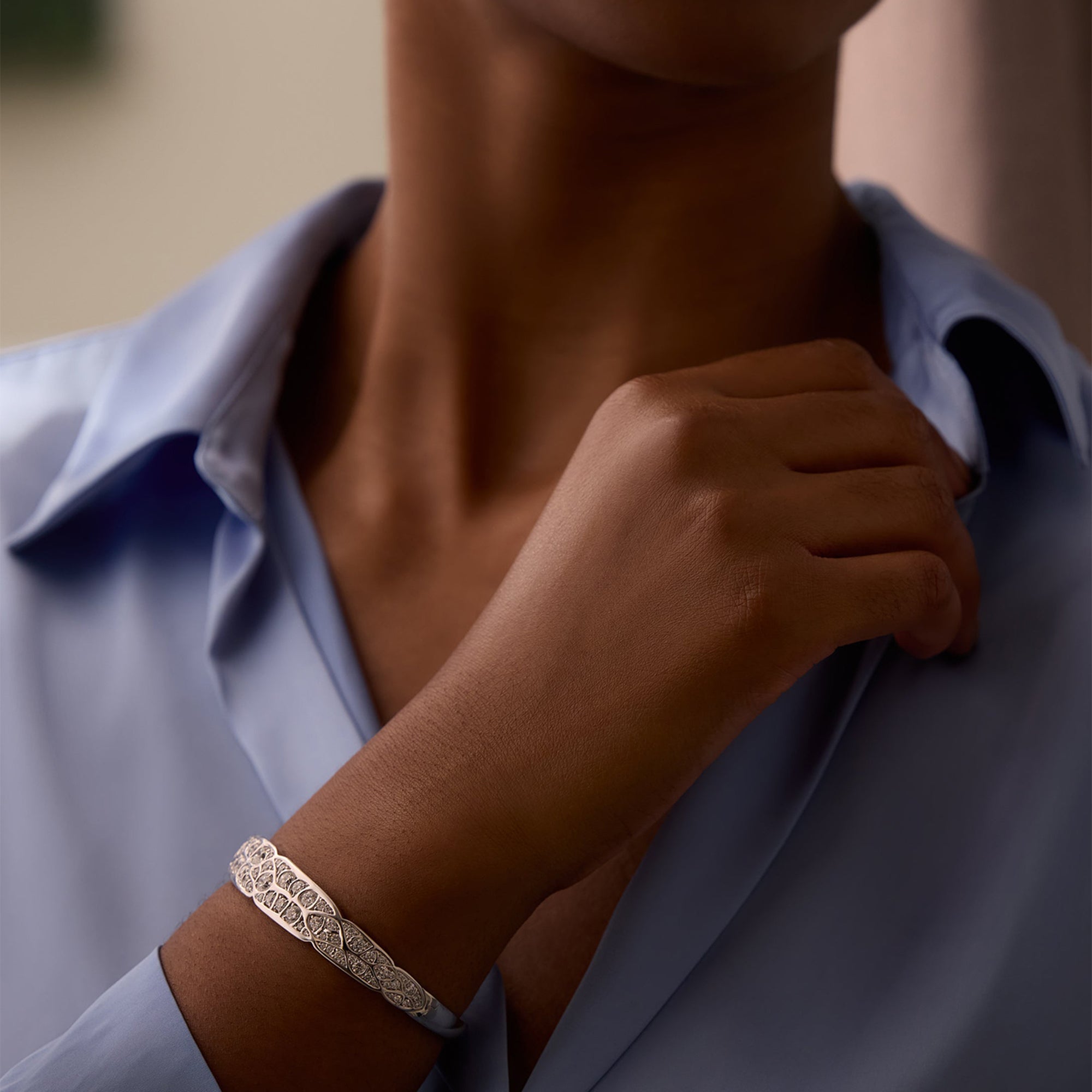 St. Tropez Diamond Platinum Bangle