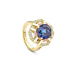 Fifth Avenue Oval Sapphire Yellow Gold Ring
