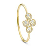 Lucky Yellow Gold Diamond Horseshoe Bangle