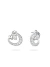 Lucky Platinum Diamond Horseshoe Earrings