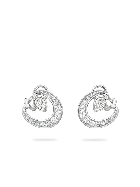 Lucky Diamond Horseshoe Earrings