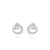 Lucky Platinum Diamond Horseshoe Earrings
