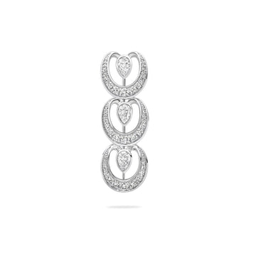 Lucky Platinum Diamond Horseshoe Stock Pin