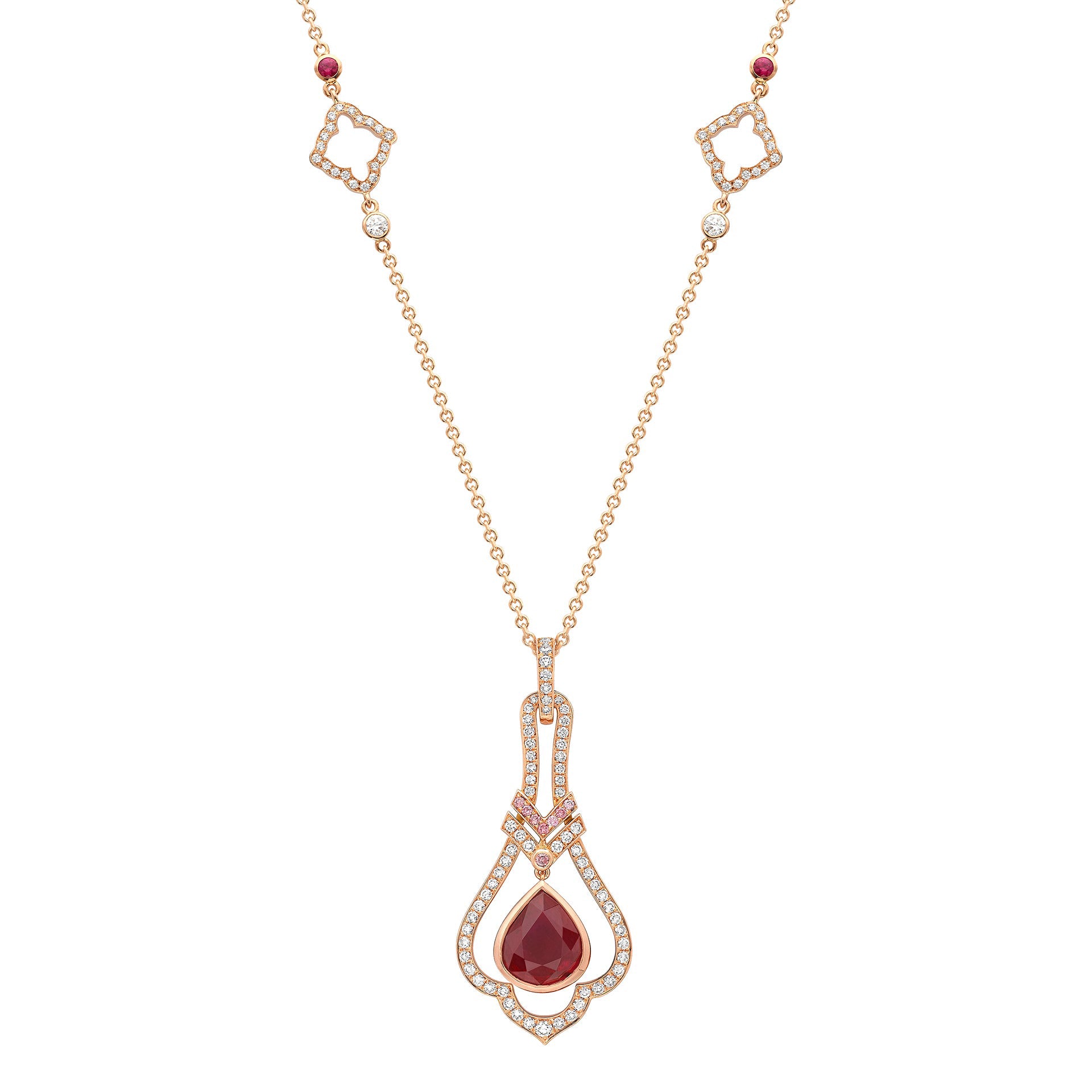 A Family Journey Venice Ruby Rose Gold Pendant