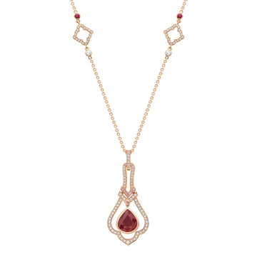 A Family Journey Venice Ruby Rose Gold Pendant
