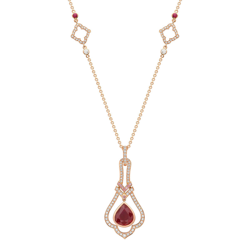 A Family Journey Venice Ruby Rose Gold Pendant