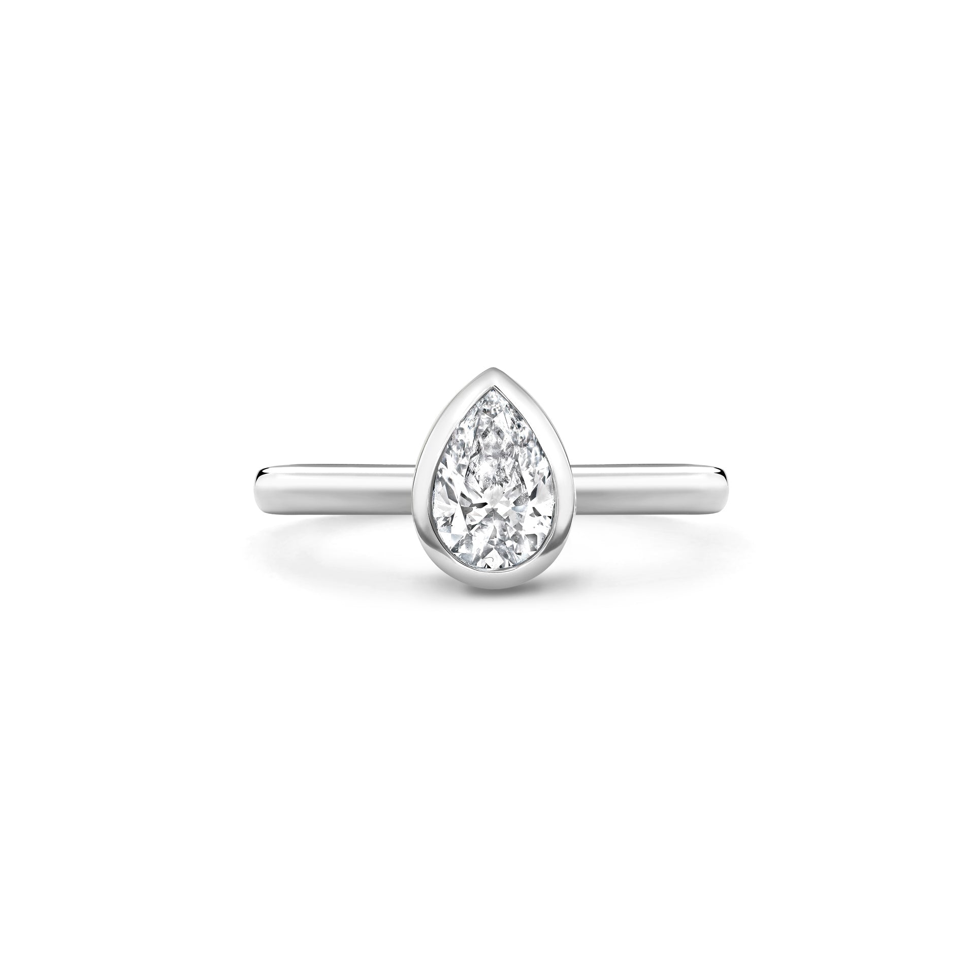 Classic Pear Diamond Platinum Ring | Boodles
