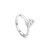 Florentine Pear Diamond Platinum Ring