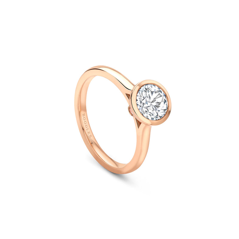 Florentine Diamond Rose Gold Engagement Ring