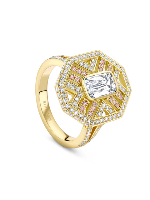 Fifth Avenue Ashoka Diamond Yellow Gold Ring
