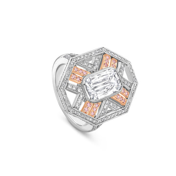 Fifth Avenue Ashoka Diamond Platinum Ring
