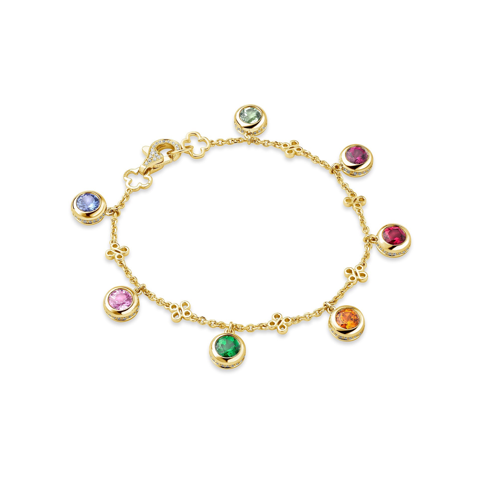 Beach Rainbow Yellow Gold Bracelet