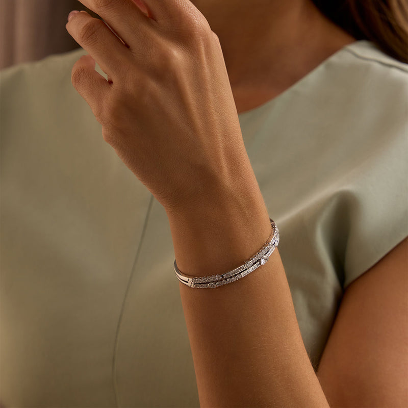 Play of Light Platinum Bangle