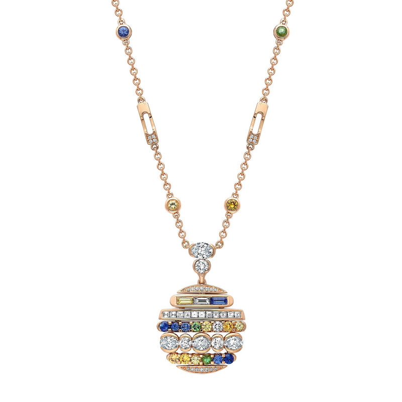 The National Gallery Play of Light Rose Gold Sapphire Pendant