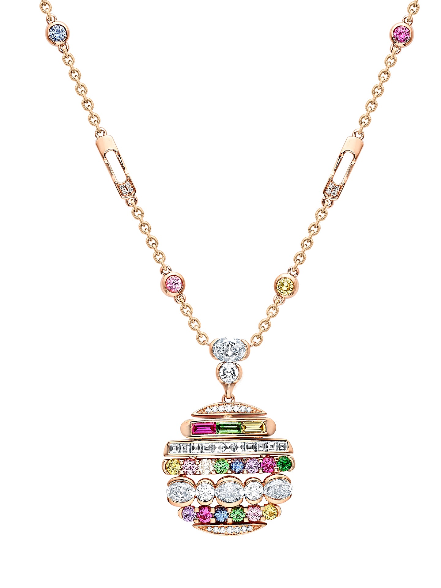 The National Gallery Play of Light Rose Gold Ruby Chelsea Pendant