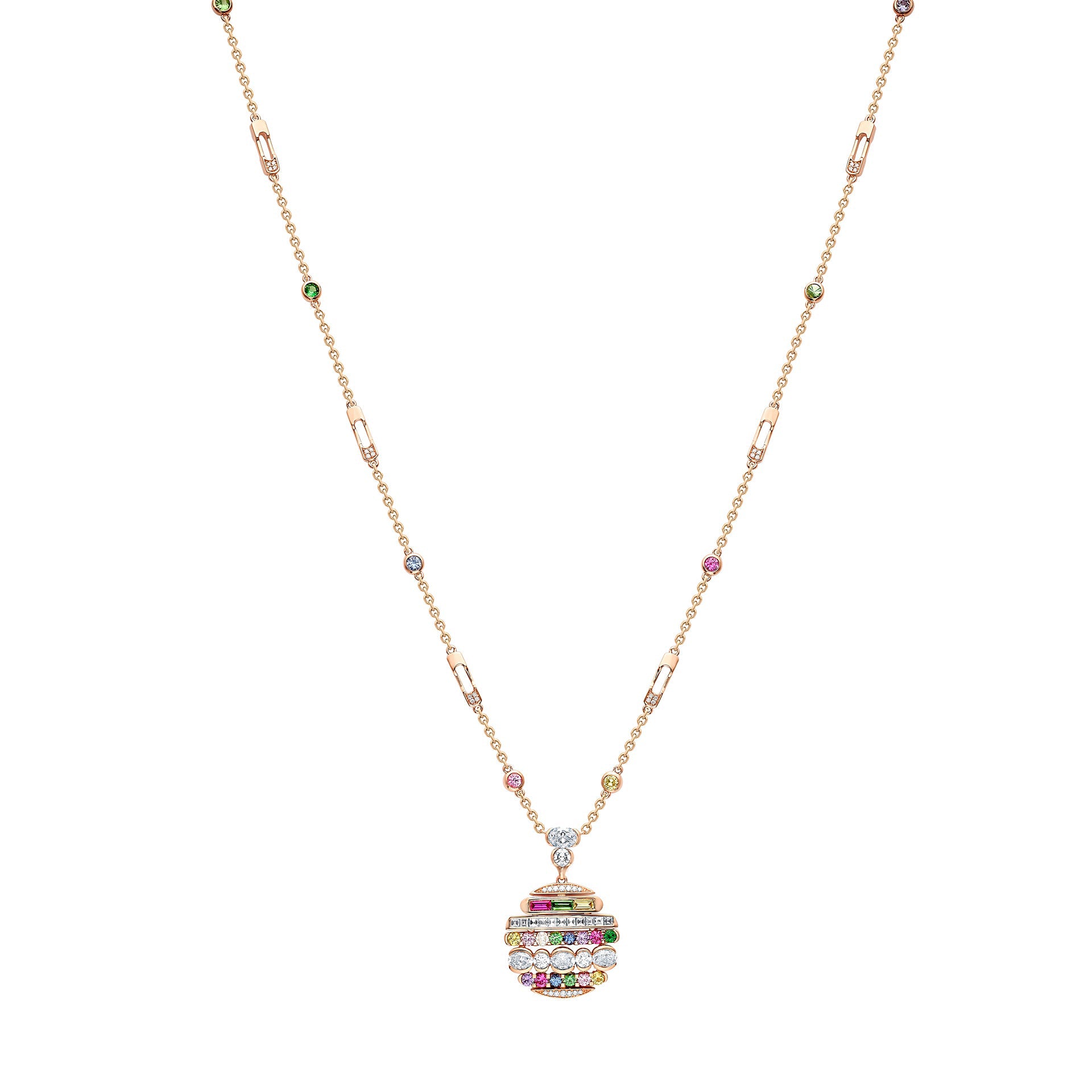 The National Gallery Play of Light Rose Gold Ruby Chelsea Pendant
