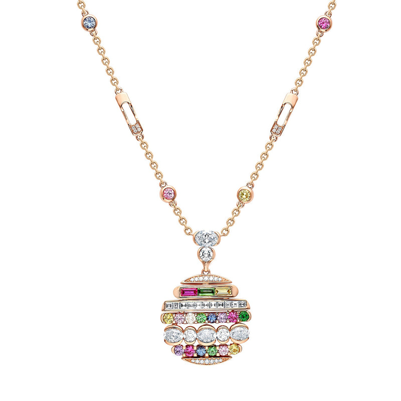 The National Gallery Play of Light Rose Gold Ruby Chelsea Pendant