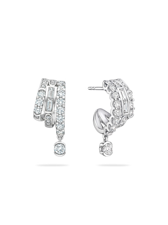 The National Gallery Play of Light Platinum Diamond Earrings
