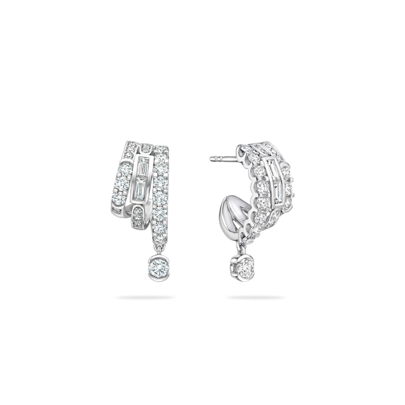 The National Gallery Play of Light Platinum Diamond Earrings