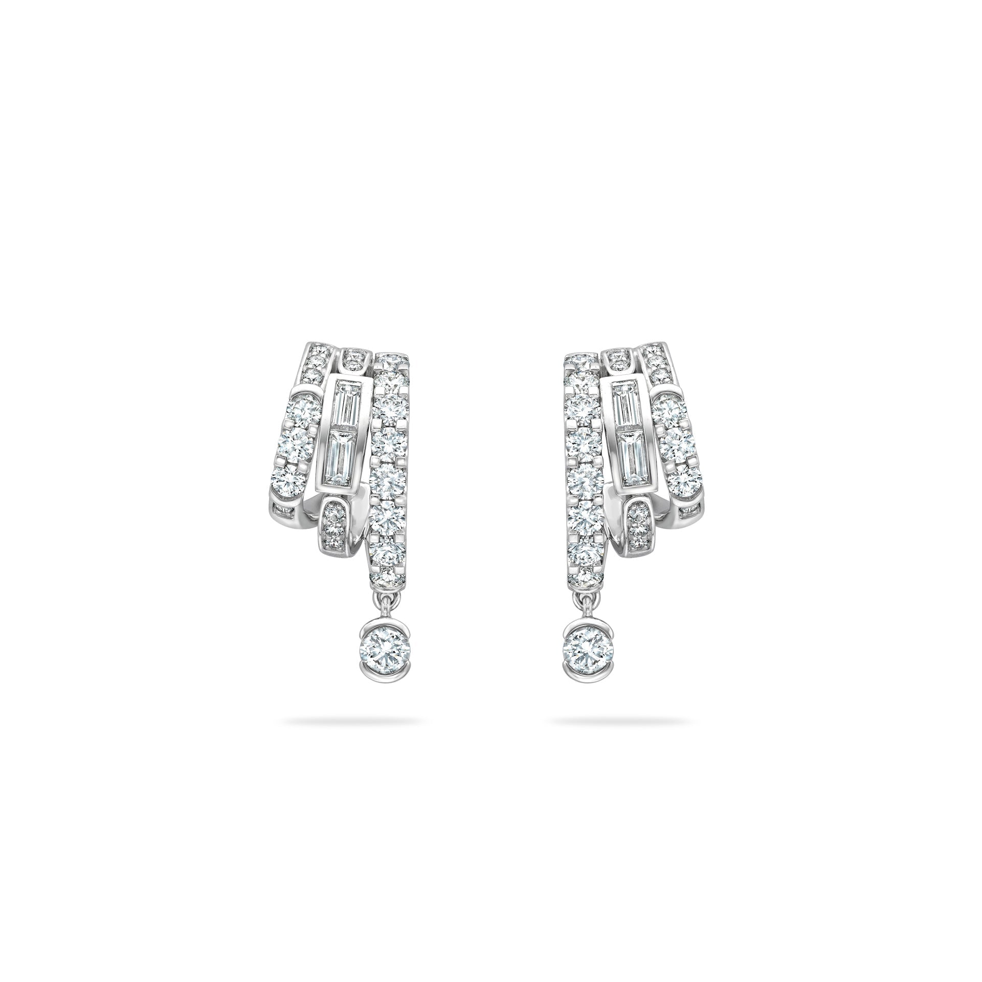The National Gallery Play of Light Platinum Diamond Earrings