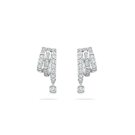The National Gallery Play of Light Platinum Diamond Earrings
