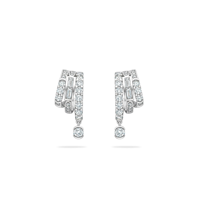 The National Gallery Play of Light Platinum Diamond Earrings